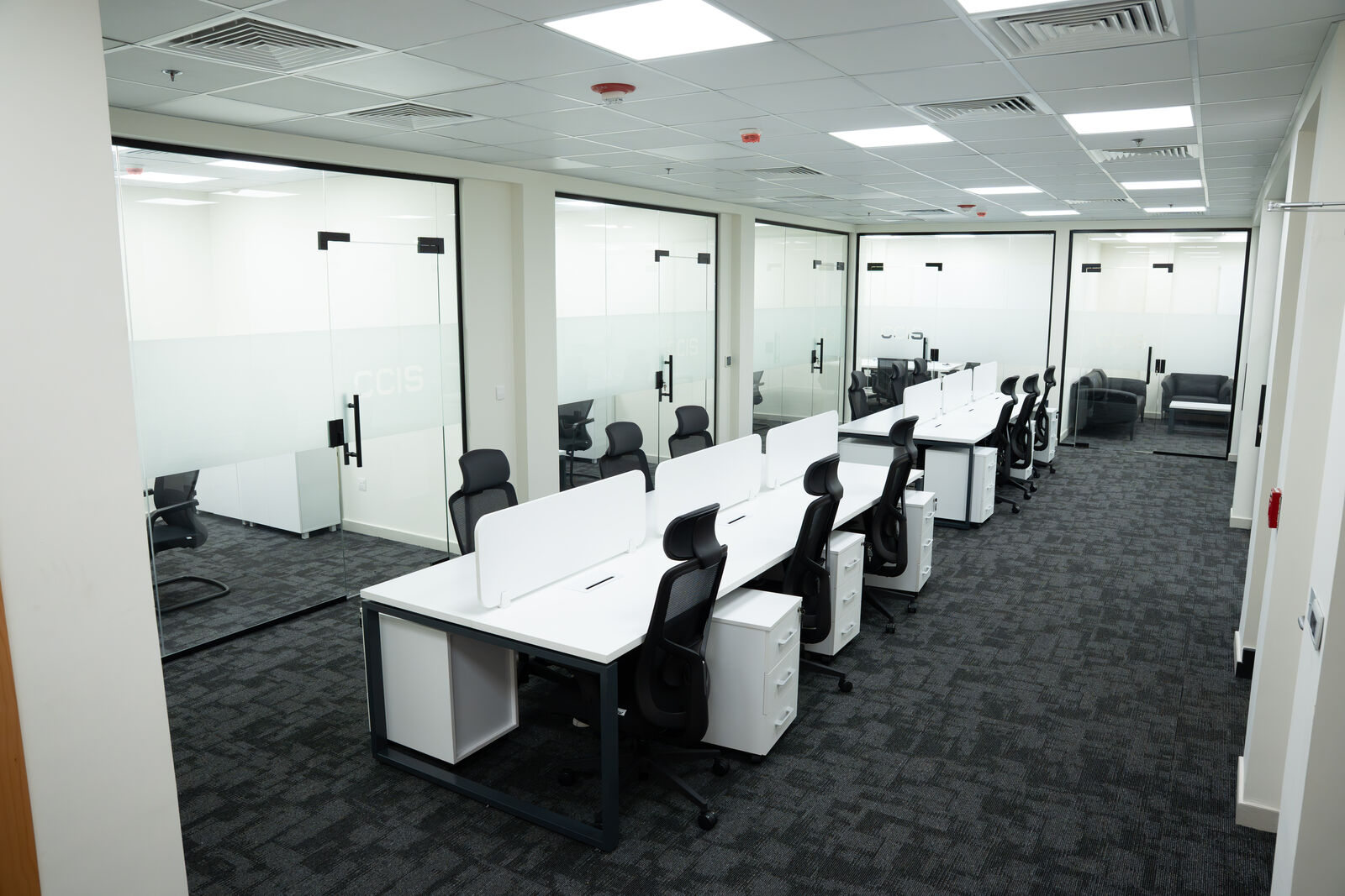 Open office workspace